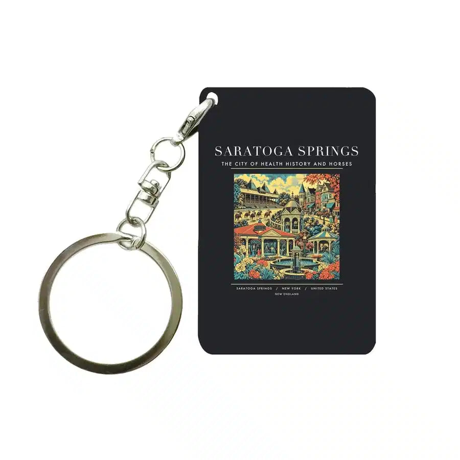 SARATOGA SPRINGS - Poster - Key Chain - Black