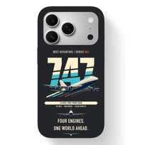Thumbnail for Boeing 747-400 design on black magsafe iphone case