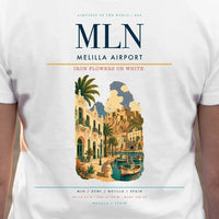 Thumbnail for Melilla Airport (MLN) double-side t-shirt design close-up cover