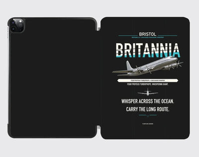 Bristol Britannia 312 design on black ipad tablet case