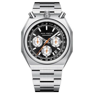 Fashion Multifunctional Quartz Calendar Luminous Stainless Mens Watches aviation stainless steel accessory in stainless steel.