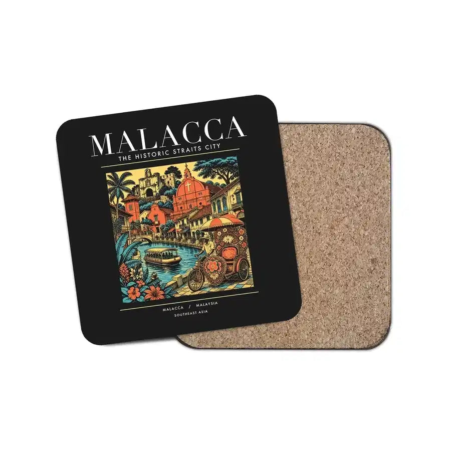 MALACCA - Poster - Coaster - Black