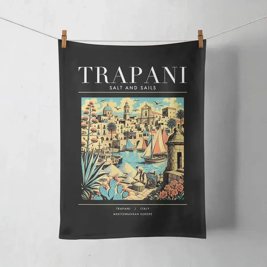 TRAPANI - Poster - Towel - Black