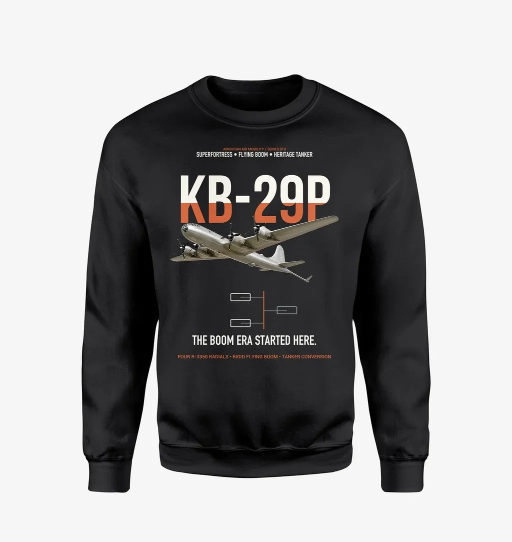 KB-29P SUPERFORTRESS design on black sweatshirt