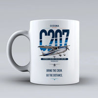 Thumbnail for Cessna T207A Stationair 8 design on white ceramic mug, double-side print