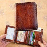Thumbnail for NO aviation print leather wallet, leather.