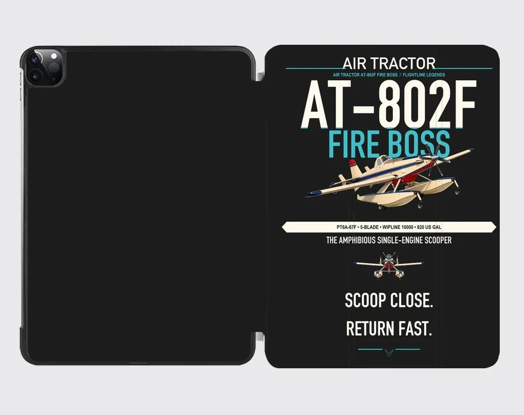 Air Tractor AT-802F Fire Boss design on black ipad tablet case
