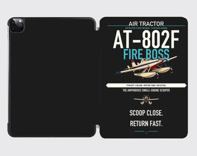 Air Tractor AT-802F Fire Boss design on black ipad tablet case
