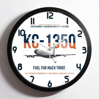 Thumbnail for KC-135Q Blackbird Tanker design on white framed wall clock