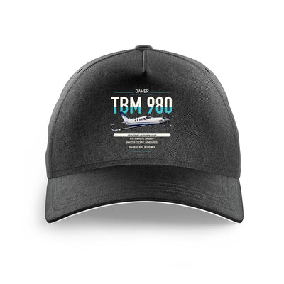 Daher TBM 980 design on black printed hat