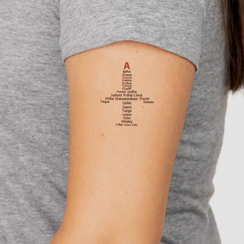 Airplane Shape aviation temporary tattoo in skin-safe adhesive paper.