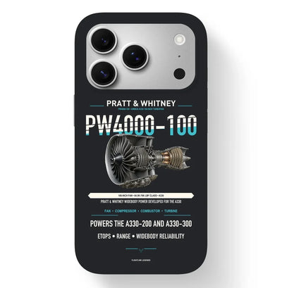 PW4000-100 Case design on black iphone case