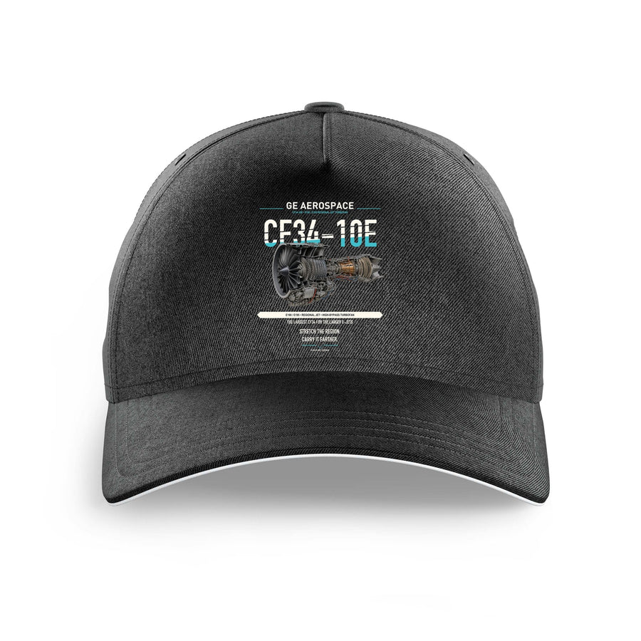 CF34-10E design on black printed hat