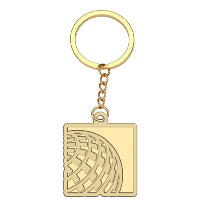 United Airlines aviation hollow key chain in polished alloy.