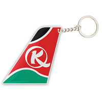 Thumbnail for Kenya Airways aviation shaped key chain, durable metal alloy.