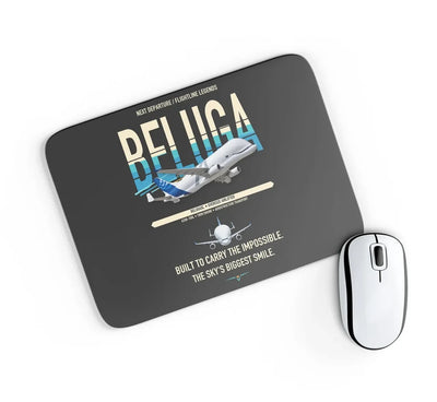 Airbus BelugaXL / A330-743L design on black rectangle mouse pad