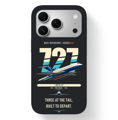Boeing 727-200 design on black magsafe iphone case