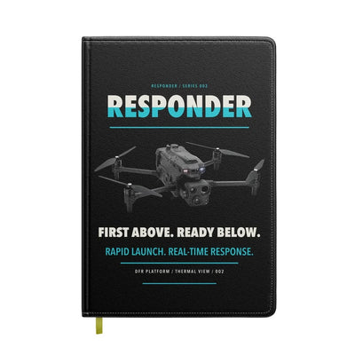 BRINC Responder design on black notebook