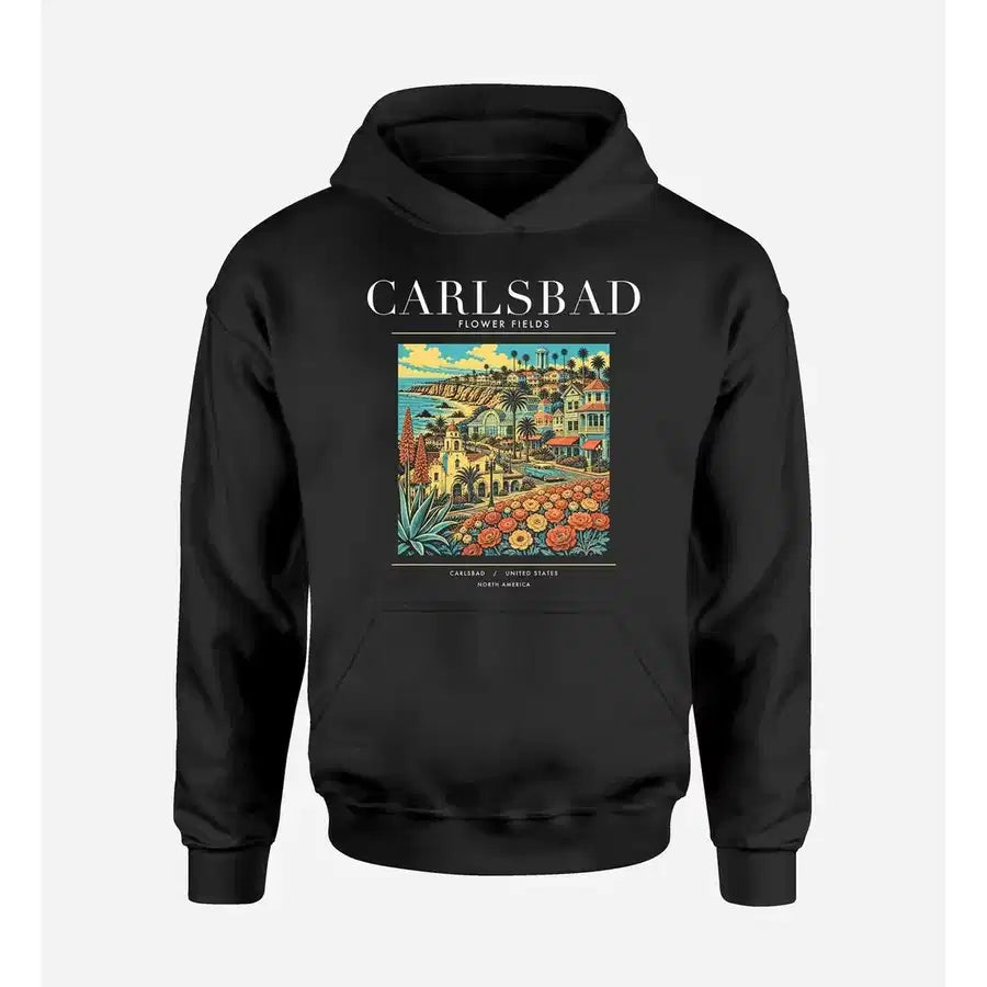 CARLSBAD - Poster - Premium Hoodie - Black