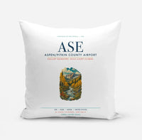Thumbnail for Aspen - Pitkin County Airport (ASE) design on white pillow