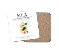 Thumbnail for Malta International Airport (MLA) design on white 1 piece coaster