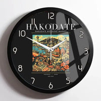 Thumbnail for HAKODATE - Poster - Wall Clock Framed - Black