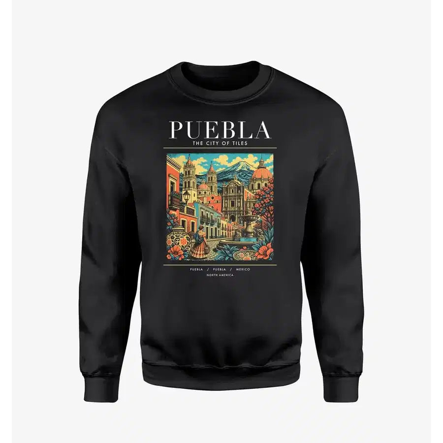 PUEBLA - Poster - Sweatshirt - Black