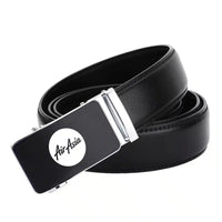Thumbnail for AirAsia aviation print men's belt, leather.