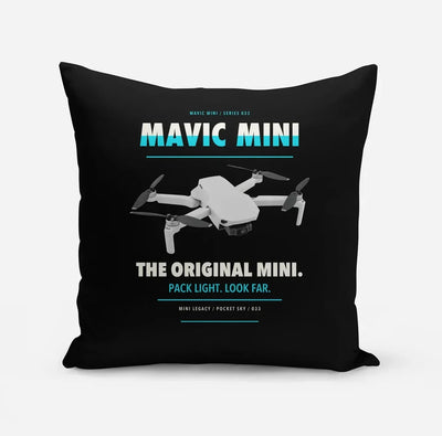 DJI Mavic Mini design on black pillow