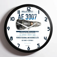 Thumbnail for AE 3007 design on white framed wall clock