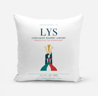 Thumbnail for Lyon-Saint Exupéry Airport (LYS) design on white pillow