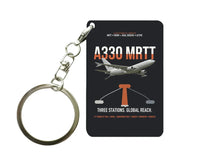 Thumbnail for Airbus A330 MRTT design on black designed key chain, double-side print