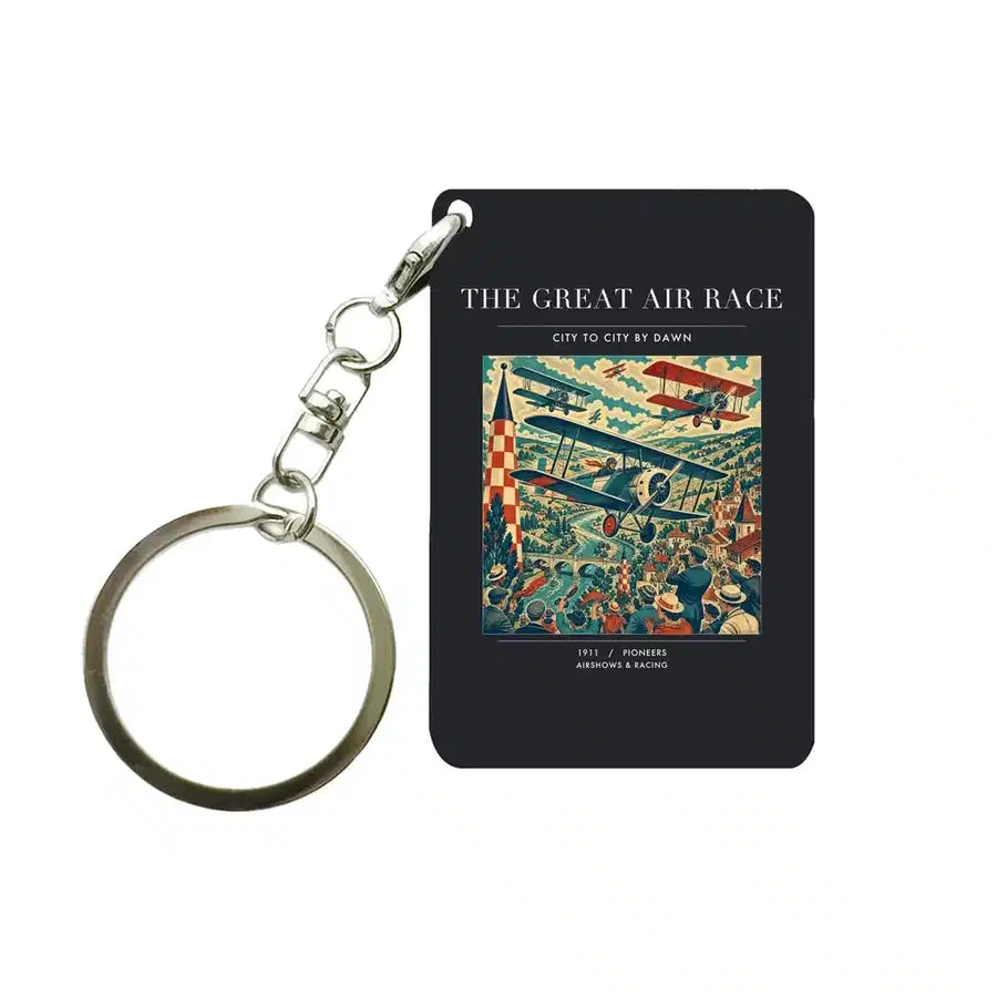 VINTAGE G4003 - The Great Air Race - Designed Key Chain design on black