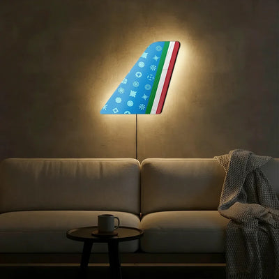 ITA Airlines aviation design on durable metal with LED aircraft tail wall art.