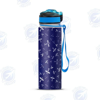 Seamless Propellers Sports aviation design on sport kettle, insulated bottle with sport spout.