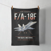 Thumbnail for F-A-18F Super Hornet design on black towel