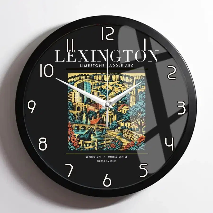 LEXINGTON - Poster - Wall Clock Framed - Black
