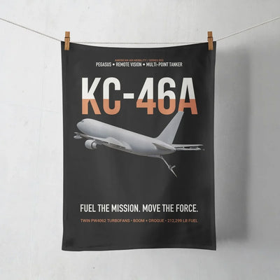KC-46A PEGASUS design on black towel