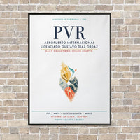 Thumbnail for Aeropuerto Internacional Licenciado Gustavo Díaz Ordaz PVR vertical canvas print - framed - white background