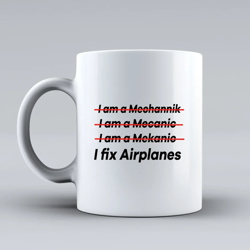 Customisable I Fix Airplanes Mug - view 2