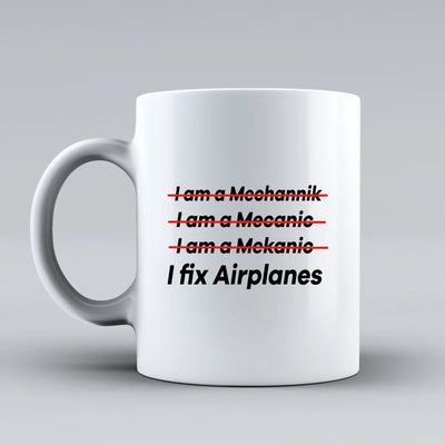 Customisable I Fix Airplanes Mug - view 2