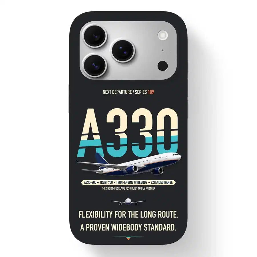 Airbus A330-200 Case design on black iphone case