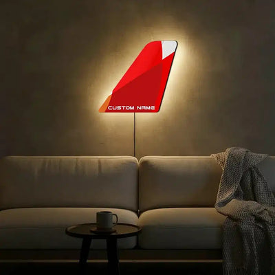 Avianca Airlines aviation design on durable metal with LED aircraft tail wall art.