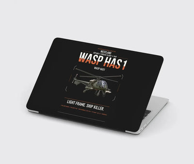 Westland Wasp HAS1 design on black MacBook case