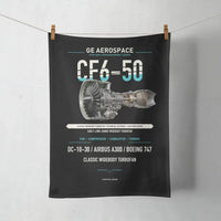 Thumbnail for CF6-50 design on black towel