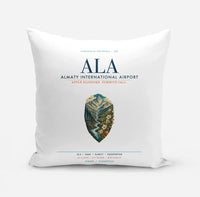 Thumbnail for Almaty International Airport (ALA) design on white pillow