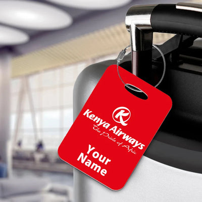 Kenya Airways aviation design acrylic luggage tag, durable acrylic construction.
