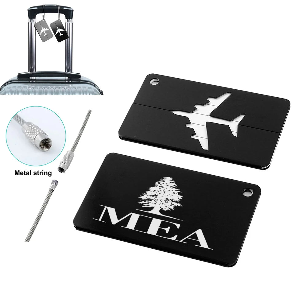 Middle East Airlines(MEA) Aluminum Luggage tag in black