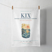 Thumbnail for Osaka Kansai International Airport (KIX) design on white towel
