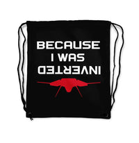 Thumbnail for Because I was Inverted aviation drawstring bag in lightweight polyester.